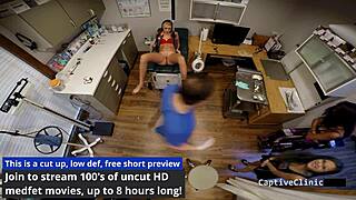 Asia Mina Amy in Latex Heels Handcuffs Backstage Smuggling Fetish