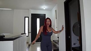 Lucky technician arrives to fix pipes but horny nympho housewife with big tits and ass demands rough fucking from sarafilms