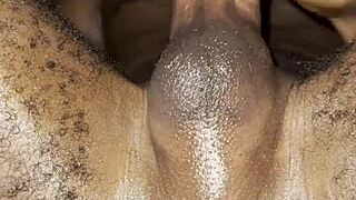 i stretch my new skinny toy pussy wide open with huge black monster cock