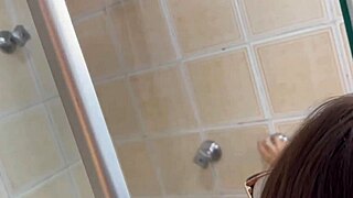 Skinny teen shaves smooth pussy then masturbates hard with huge toy before going out to fuck