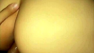 Curvy big booty Asian brunette rides huge cock reverse cowgirl creampie drip