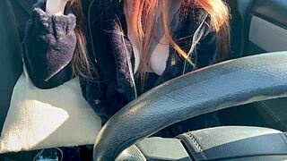 Whoa italian milf artemisia love rides car flashing massive nipples big tits outdoor fetish style
