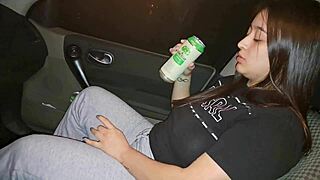 Big Ass Horny Latina Bent Over Doggystyle Fucked Creampie in Public Park