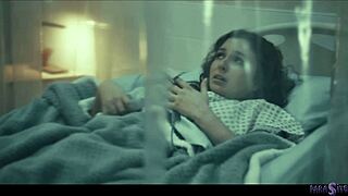oh god, this nurse babe grows alien monster cock to roughly impregnate leana lovings in parasited horror