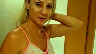 blonde brazilian milf alinemilf spreads big pussy lips wide in homemade close-up update