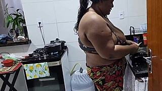 Chubby Stepmom With Huge Natural Tits Leaves Party And Gets Fucked Hard In Kitchen By Stepson