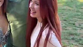 Megan Murkovski and Mia Mi slam monster cocks in blowbang frenzy