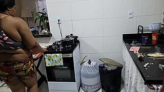 Chubby Stepmom With Huge Natural Tits Leaves Party And Gets Fucked Hard In Kitchen By Stepson