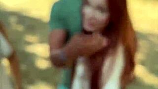Megan Murkovski and Mia Mi slam monster cocks in blowbang frenzy