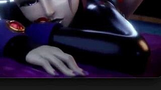 wanna watch thicc widowmaker twerk fat ass on halloween while mercy fucks raven's monster cock tease?