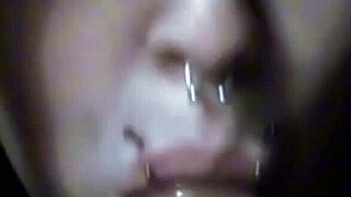 Goth Emo Sucks Huge Dildo Deep