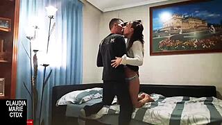 Amateur Spanish Couple Fucks Hard at Home