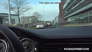 Charming Czech Streetside Blowjob for Empty Wallet