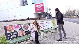 Charming Czech Streetside Blowjob for Empty Wallet
