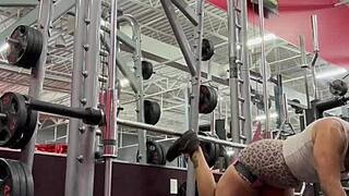 Bobbi Jo's Ebony Ass Pops Cherries in Workout