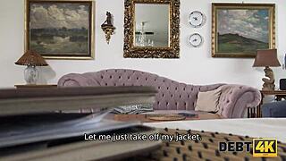 Blue-Eyed Blonde Housewife Sucks Rides Debt Dick Pov