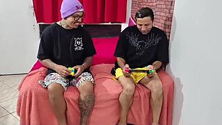 nerd brothers play sex game with stepsister winners fuck her hardcore bbc domination