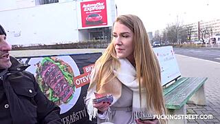 Charming Czech Streetside Blowjob for Empty Wallet