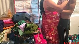 Indian Wife In SAREE Gets BENT OVER And FUCKED RAW By Husband At Home
