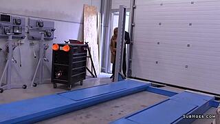 zhelia karima bends over for rough spanking anal domination with hair pulling spitting humiliation