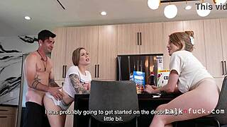 roommates turn dorm party into free use pussy pounding 3some frenzy