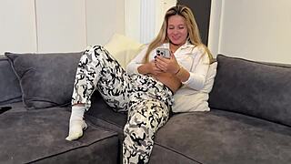 Karen Sleent Rides Stepbrother's Huge Cock Wildly!