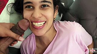 Will this cheating girlfriend's throat get fucked before her boyfriend returns?