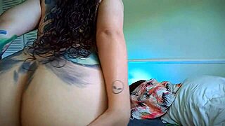 Sexy Curly Brunette Elf Dances with Hairy Armpits and Pussy