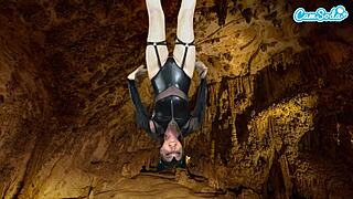 Hot Amateur 18+ Teen Bat Costume Masturbates Upside Down Wet Hairy Pussy Epic Orgasm Camsoda