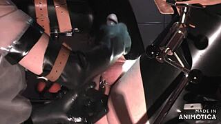 Rubbernurse Agnes transparent dress blowjob mask prostate massage milk wank explosion