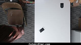 cute small tits teen avi love caught shoplifting submits to guard's monster cock punishment in garage pov