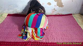 Indian maid bends over for dirty doggystyle ass fingering sex