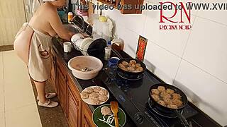 Naked Nudist Housewife Regina Noir Cooks As Sexy Maid In Kitchen Episode 3!