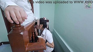 thai teen slut sucks your pov cock outdoors