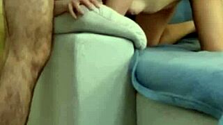 girl bends over for deepthroat then doggystyle cum in mouth