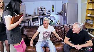 rebecca ryder's lingerie curves lure harvey jay into wild mmff foursome pounding