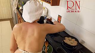 Naked Nudist Housewife Regina Noir Cooks As Sexy Maid In Kitchen Episode 3!