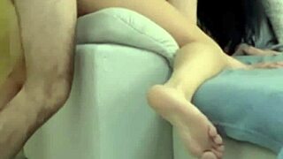 girl bends over for deepthroat then doggystyle cum in mouth