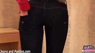 i sneak you a teasing glimpse inside my tight new jeans feel the petite thrill