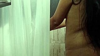 spying on my secret bathroom touch session
