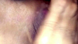 i pushed into the soft sticky shaved pussy of this tight creampie couple in garage