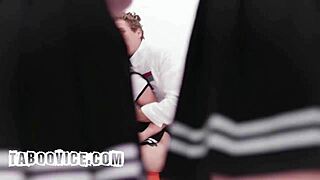 pervert bus driver turns uniform babes into orgy sluts