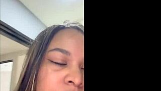 latina teen slut deepthroats my big cock while i make her accounts