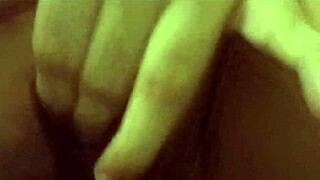 close-up homemade clit rub to wet orgasm