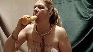 2026 04 14 slave f takes urine hits belt whips and deepthroats huge dildo