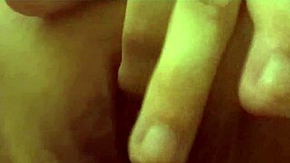close-up homemade clit rub to wet orgasm