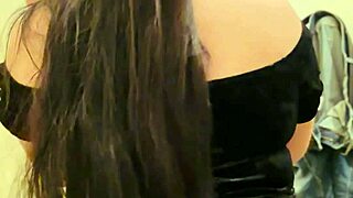 curvy ebony wife sucks cock then takes it deep in miniskirt