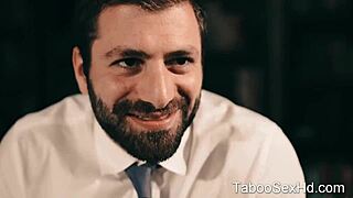 Blonde big-tit milf slut sucks and fucks boss cock right at work