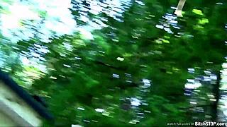 bitch stop! busty teen veronika fucked hard outdoors on street