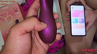 Trilux rabbit vibrator perforates chubby wife's gaping anal and pussy holes
